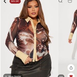 Fashion Nova In The Mix Mesh top